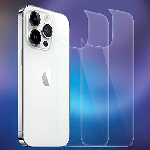 Conleke [iPhone 14 Pro için 2 Paket Arka Ekran Koruyucu, Çizilmez / Kabarcık/Parmak İzi 9H Sertlik Arka Temperli Cam