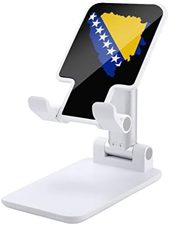 Bosna Hersek Bayrağı Harita Komik Katlanabilir Masaüstü Cep Telefonu Tutucu Taşınabilir Ayarlanabilir Standı Masası