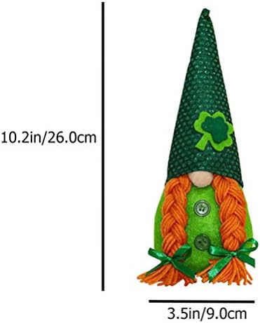 Amosfun Aziz Patrick Günü Gnome İsveç Tomte Yonca Gnome İskandinav Gnome İrlandalı Mart Aziz Paddys Günü Hediyesi