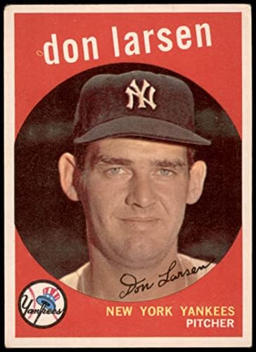 1959 Topps 205 Don Larsen New York Yankees (Beyzbol Kartı) VG+ Yankees