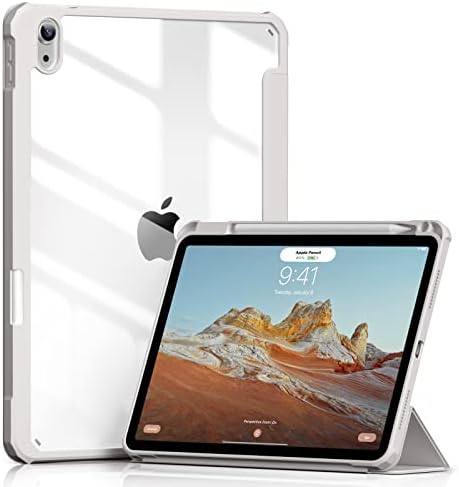 Aoub iPad kılıfı Hava 5th Nesil (2022) / iPad Hava 4th Gen (2020) 10.9 inç- [Dahili kalemlik] Üç Katlı Standı Darbeye