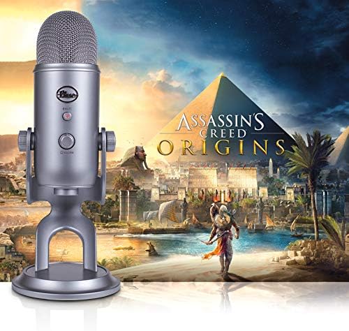 Mavi Kondenser Mikrofon, Soğuk Gri, Mikrofon + Assassin's Creed Origins Flama Paketi (988-000106)