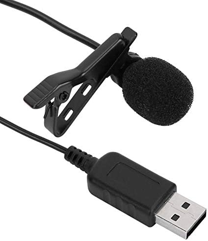 Pokerty klipsli Mikrofon, USB klipsli Bilgisayar Mikrofonu Çok Yönlü Mini Mikrofon Kondenser Görüntülü Sohbet için