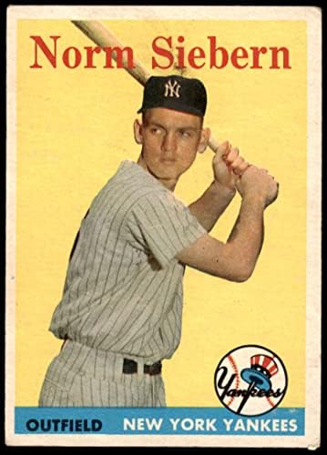 1958 Topps 54 Norm Siebern New York Yankees (Beyzbol Kartı) VG/ESKİ Yankees