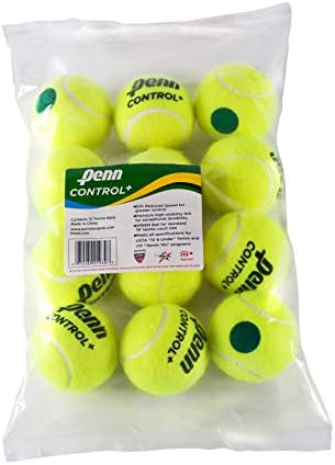Penn Control Plus Tenis Topları-Yeni Başlayanlar için Gençlik Keçe Yeşil Nokta Tenis Topları