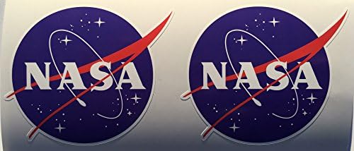 2 NASA Havacılık Yuvarlak Kalıp Kesim Çıkartmaları