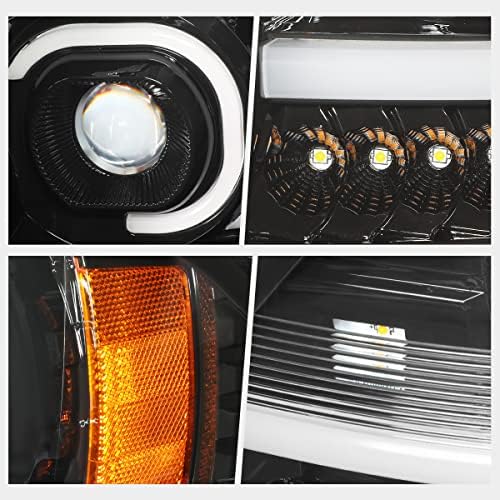 2 Adet Sıralı Sinyal LED DRL Projektör Farlar Meclisi w/Ayarlayıcı Sürücü Dodge Ram 1500-3500 ile Uyumlu 09-18