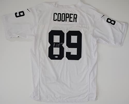 Amari Cooper imzalı Raiders futbol forması kanıtı Beckett COA imzalı