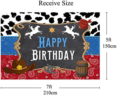 Batı Kovboy Rodeo Doğum Günü Backdrop Çocuklar için Vahşi Batı Rustik Şapka Arka Plan Kek Masa Süslemeleri Doğum Günü