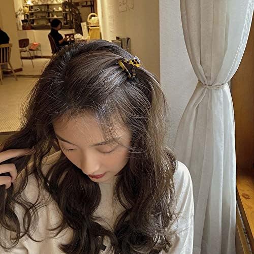 Kızlar Bayanlar Kadınlar Moda Şapkalar Asetat Leopar Baskı İçi Boş Geometrik Kore Tarzı Asetat Saç Klipleri Tokalar