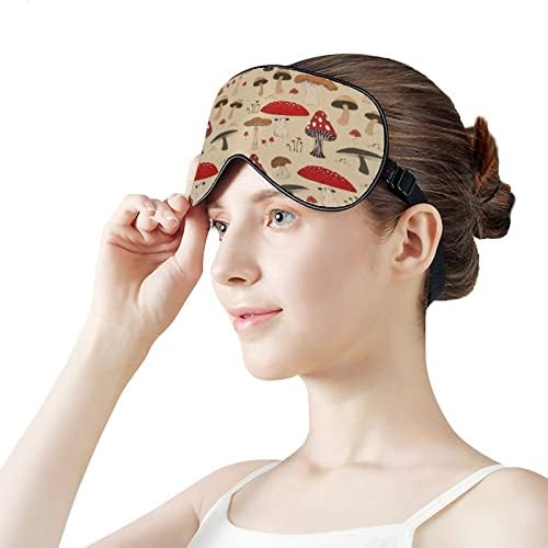 Çeşitli Mantar Sanat uyku göz maskesi sevimli Körü Körüne Göz Kapakları Siperliği Kadın Erkek Hediyeler için
