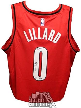 Damian Lillard İmza Portland Kırmızı Dame Dolar Swingman Basketbol Forması-JSA İmzalı NBA Formaları