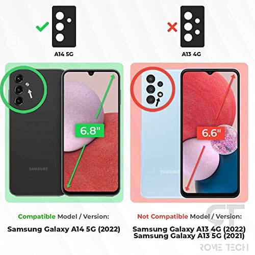 Roma Tech Kemer Klipsi Telefon Kılıfı için Samsung Galaxy A14 5G [SM-A146 ] İnce Ağır Sağlam Slayt Kalça Kılıf Kapak