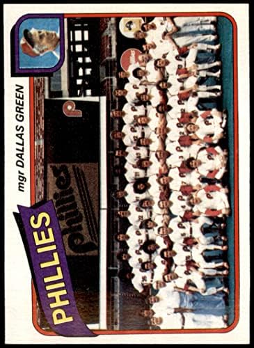 1980 Topps 526 Phillies Takım Kontrol Listesi Dallas Yeşili Philadelphia Phillies (Beyzbol Kartı) NM / MT Phillies