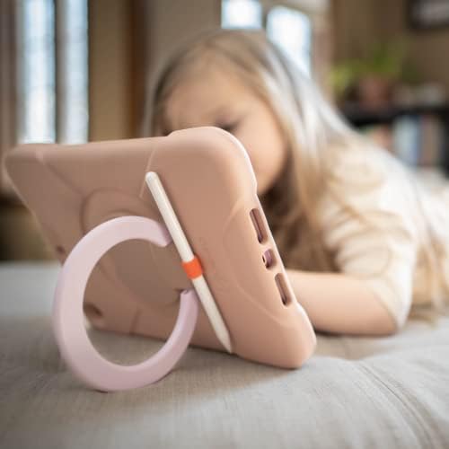 Rug-Ed Buddy iPad kılıfı + 2 Temperli Cam Ekran Koruyucular, Çocuklar için Köpük iPad kılıfı, 360 Dönen Taşıma Kolu