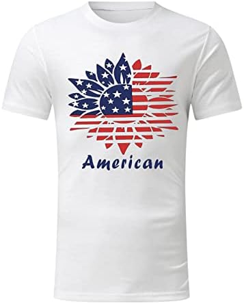 UBST 4th Temmuz erkek kısa kollu t-shirt Vatansever ABD Bayrağı Baskı Crewneck Tee Üstleri Yaz Rahat Egzersiz Tshirt
