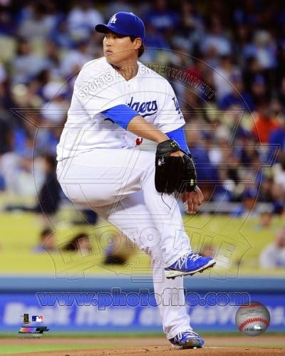Hyun-Jin Ryu LA Dodgers 2013 MLB Aksiyon Fotoğrafı 8x10
