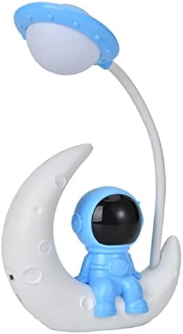 Honrane Masa Gece Lambası Ay Spaceman Model Lamba Dekoratif Ev için Mavi