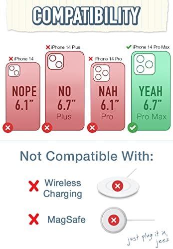 Smartish-Neon Moon-iPhone 14 Pro Max Cüzdan Kılıfı-Cüzdan Avcısı Vol 1 [İnce + Koruyucu] Kredi Kartı Tutucu-iPhone
