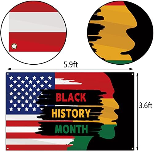 Nepnuser Siyah Tarih Ay fotoğraf kabini Zemin Afro Afrika Amerikan Şubat Kutlama Kapalı Açık Parti Dekor Duvar Arka