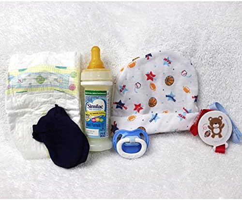Yeniden doğmuş bebek bebek erkek spor şapka Modifiye Macun Emzik tutucu Eldivenler Sahte süt şişesi bebek Bezi