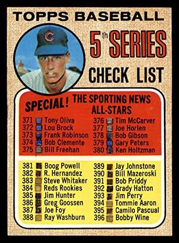 1968 Topps 356 RT Kontrol Listesi 5 Ken Holtzman Chicago Cubs (Beyzbol Kartı) (Kafa Dairenin sağındadır) ZAVALLI
