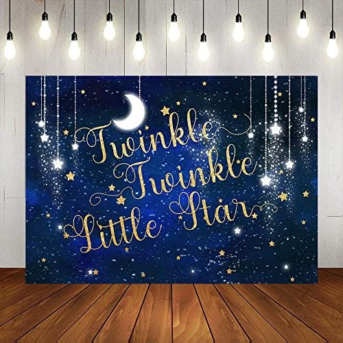 Avezano Pırıltı Pırıltı Küçük Yıldız Zemin Glitter Galaxy Yıldız Ay Bebek Duş Arka Plan Yıldızlı Küçük Yıldız Bebek