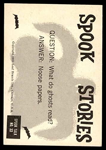 1961 Yaprak Spook Hikayeleri 33 Lütfen Anne, Bana bir Yakalayıcı Eldiveni (Kart) Al ESKİ