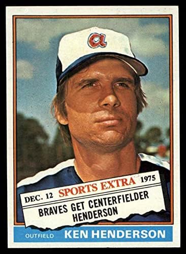 1976 Topps 464 T Ken Henderson Atlanta Braves (Beyzbol Kartı) NM / MT Braves