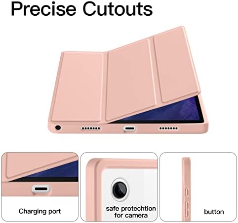 LeıJue Hibrid Kılıf Samsung Galaxy Tab için A8 10.5 inç 2022, Yumuşak Silikon Tamponlu Şeffaf Akrilik Arka Kapak,