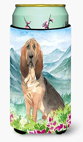 Caroline's Treasures CK2545TBC Dağ Çiçekleri Bloodhound Uzun Boy Hugger, Can Soğutucu Kol Hugger Makinede Yıkanabilir