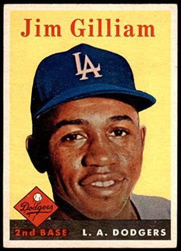 1958 Topps 215 Jim Gilliam Los Angeles Dodgers (Beyzbol Kartı) VG / ESKİ + Dodgers