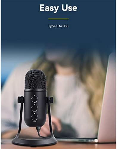 WIONC Profesyonel Kondenser Mikrofon Stüdyo usb'li mikrofon için Uygun PC / Telefon Video Şarkı kayıt mikrofonu Standı