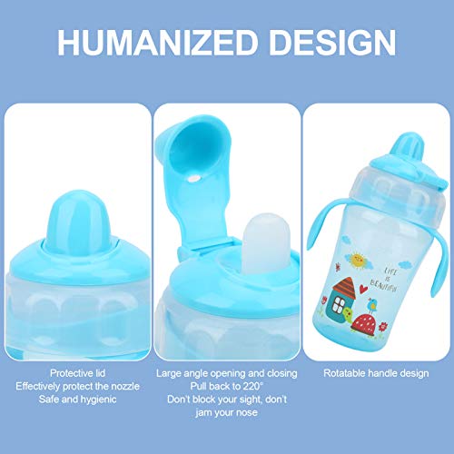 Natudeco 300ml damlatmaz bardak Silikon Sevimli Desen Bebek Öğrenme İçme Bardağı Sızdırmaz Bebek Ördek Gagası Bardak