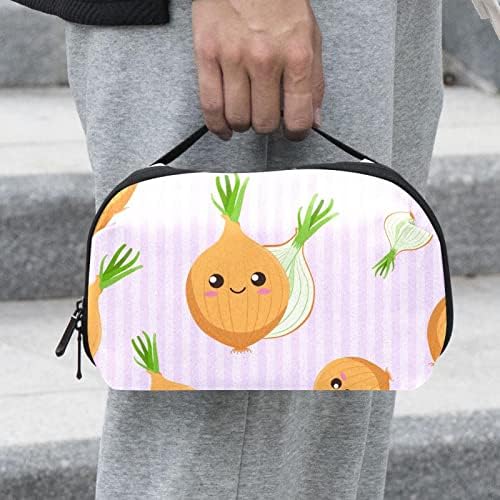 Kadın ve Kız şerit Soğan pembe makyaj çantası ferah kozmetik çantası Kılıfı Çanta çanta Fermuarlı