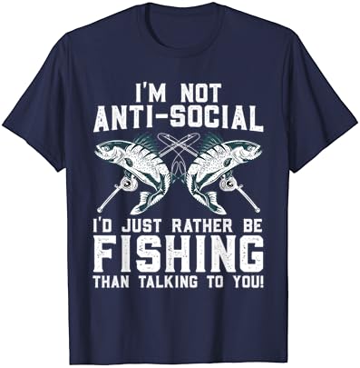 Komik Balıkçılık Tasarım Erkekler Kadınlar İçin Balıkçı Balıkçılık Sevgilisi T-Shirt