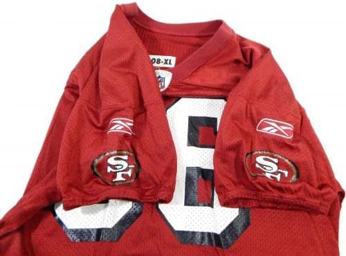 2008 San Francisco 49ers Brian Jennings 86 Oyun Kullanılmış Kırmızı Antrenman Forması XL 75-İmzasız NFL Oyun Kullanılmış