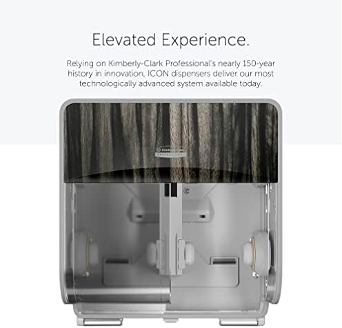 Kimberly-Clark Professional ™ ICON ™ Çekirdeksiz Tuvalet Kağıdı Dağıtıcıları-Yüksek Kapasiteli 4 Rulo-Abanoz Ahşap
