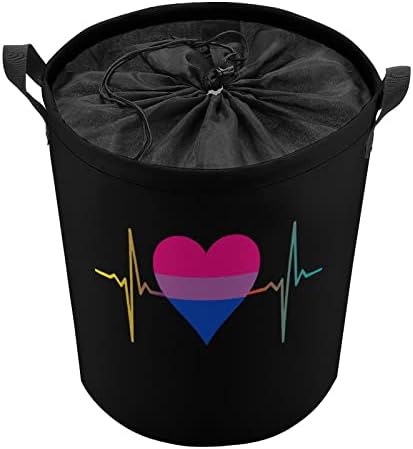 Biseksüel Gurur Kalp Katlanabilir çamaşır sepeti Büyük çamaşır sepeti Hafif Depolama Sepeti Oyuncak Organizatör Kolları