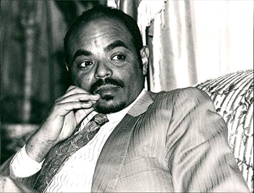 Etiyopya Cumhurbaşkanı Meles Zenawi'nin vintage fotoğrafı