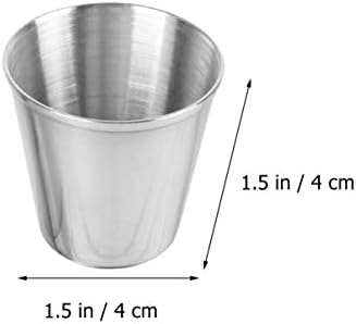 Toddmomy Temizle Gözlük Paslanmaz Çelik espresso bardakları 12 Adet Paslanmaz Çelik Bardak Metal Içme bardağı Ruhları