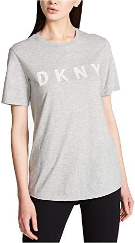 DKNY SPOR kadın Missy Günlük Kısa Kollu Logo Tee