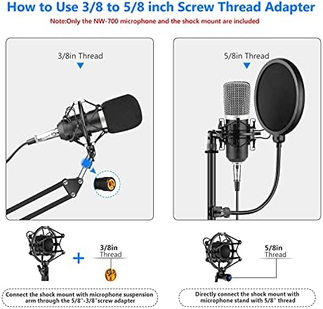 Neewer NW-700 Profesyonel Stüdyo Yayın ve Kayıt Kondenser Mikrofon (1)NW-700 Kondenser Mikrofon (1)Metal Mikrofon