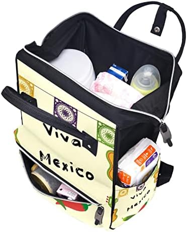GUEROTKR Seyahat Sırt Çantası, Bebek Bezi Çantaları, Sırt Çantası Bebek Bezi Çantası, Viva Meksika Tarzı