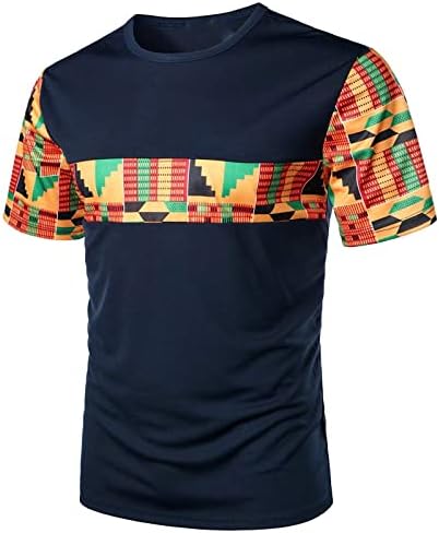 Erkek Eşofman erkek Yaz 2 Parça Kıyafetler Slim Fit Eşofman Vintage Afrika Grafik tişört ve Şort Cepler ile