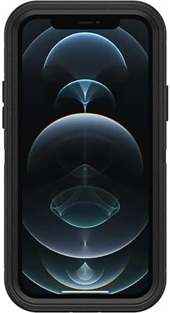 OtterBox Defender Serisi Sağlam Kılıf Apple iPhone 12 ve iPhone 12 Pro-Siyah (Mikrobiyal Savunma ile)