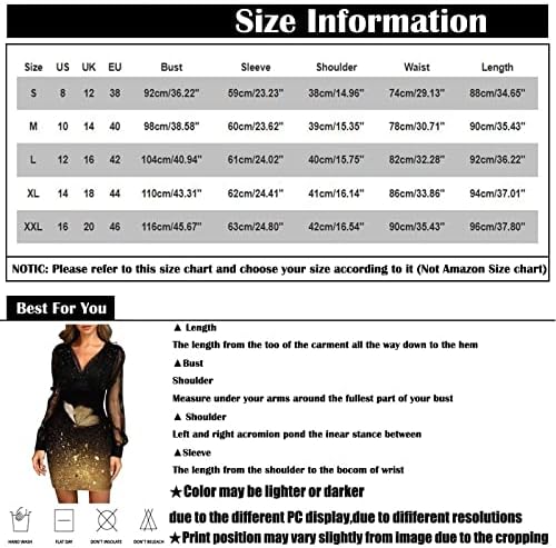 NOKMOPO Uzun Kollu Elbise Kadınlar için Moda Gevşek V Yaka Folyo Damgalama Uzun Kollu Degrade Baskı Kapak Kalça Elbise