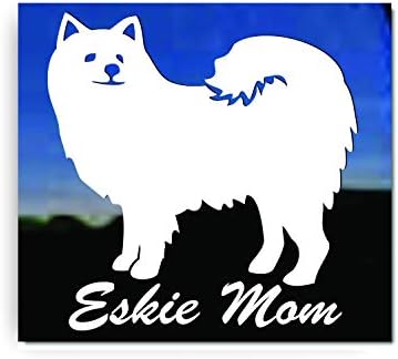 Eskie Anne Amerikan Eskimo Köpek Vinil Pencere çıkartma