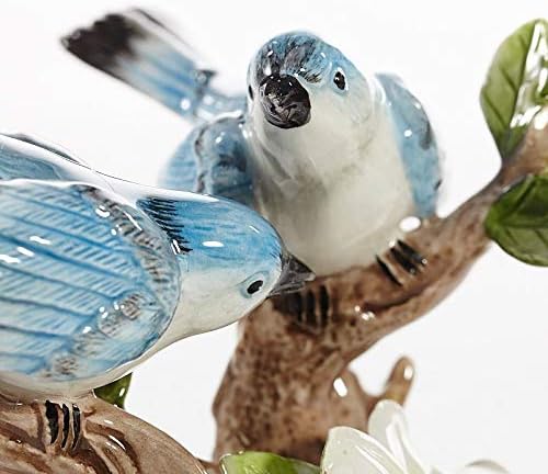YEBDD Porselen Kuş Severler Minyatür El Yapımı Seramik Çift Birdie Heykelcik Düğün Dekor Zanaat Hediye sevgililer