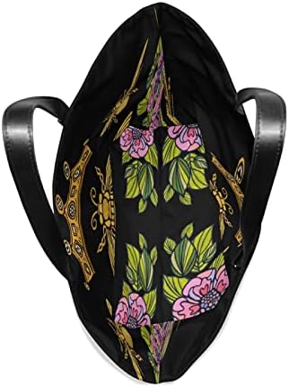 MNSRUU Büyük Tote Çanta Kadınlar için, Çift taraflı Kullanım Rahat Seyahat İş Kullanımlık Bakkal Alışveriş Çantası